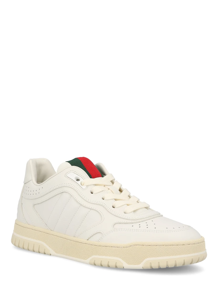 Re-Web White Leather Trainer Sneakers