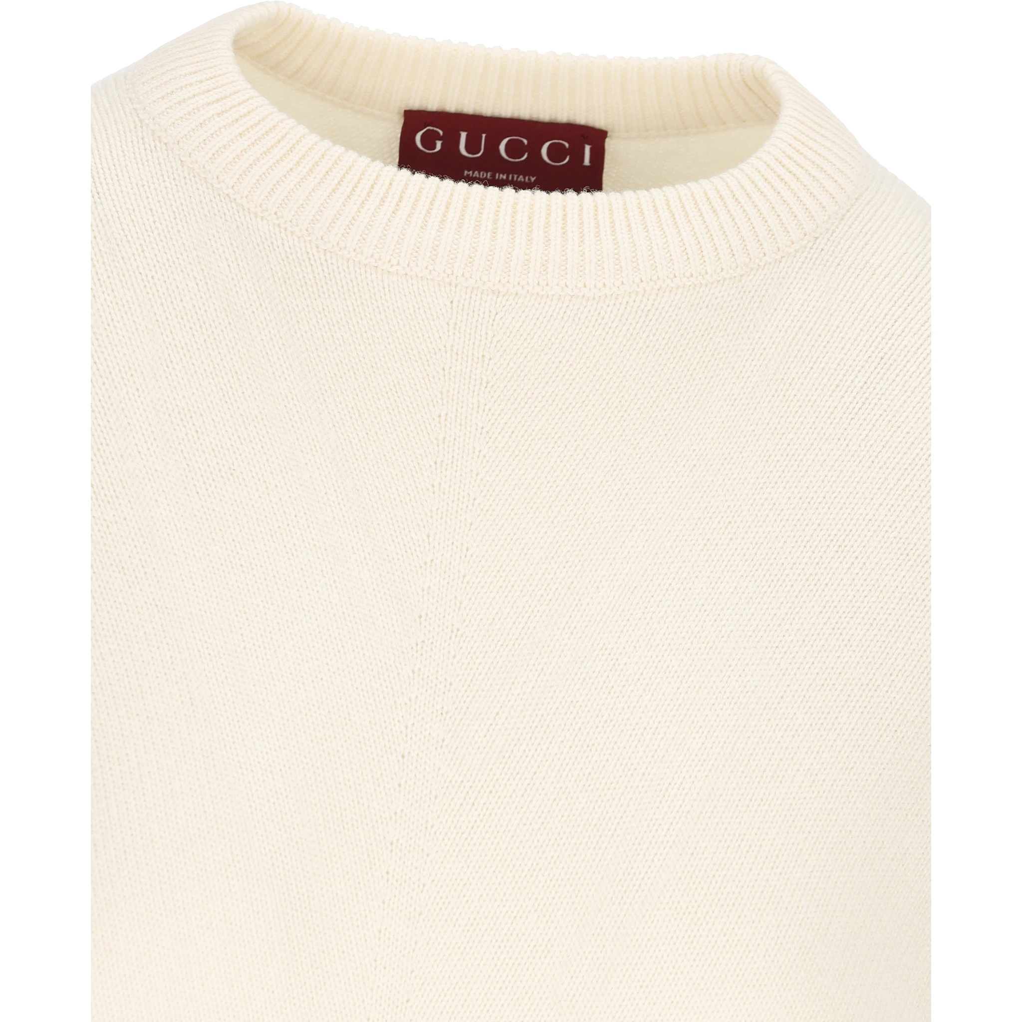 Web-stripe trim sweater