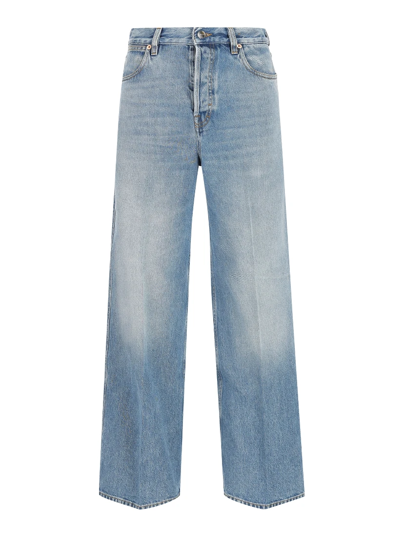 Wide-leg Petite-fit Denim Jeans