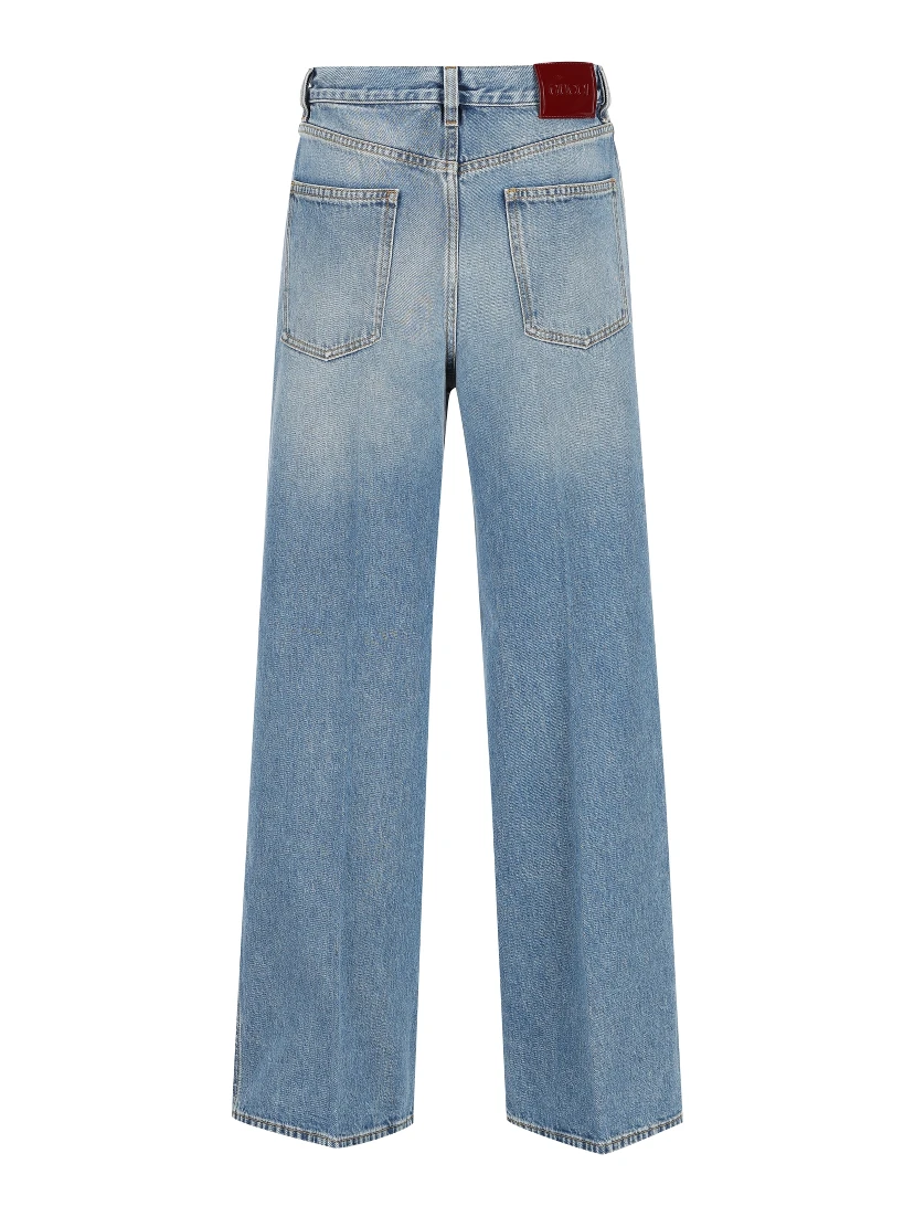 Wide-leg Petite-fit Denim Jeans