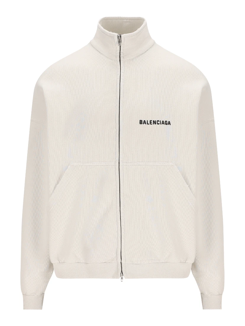 zip-up logo-print jacket