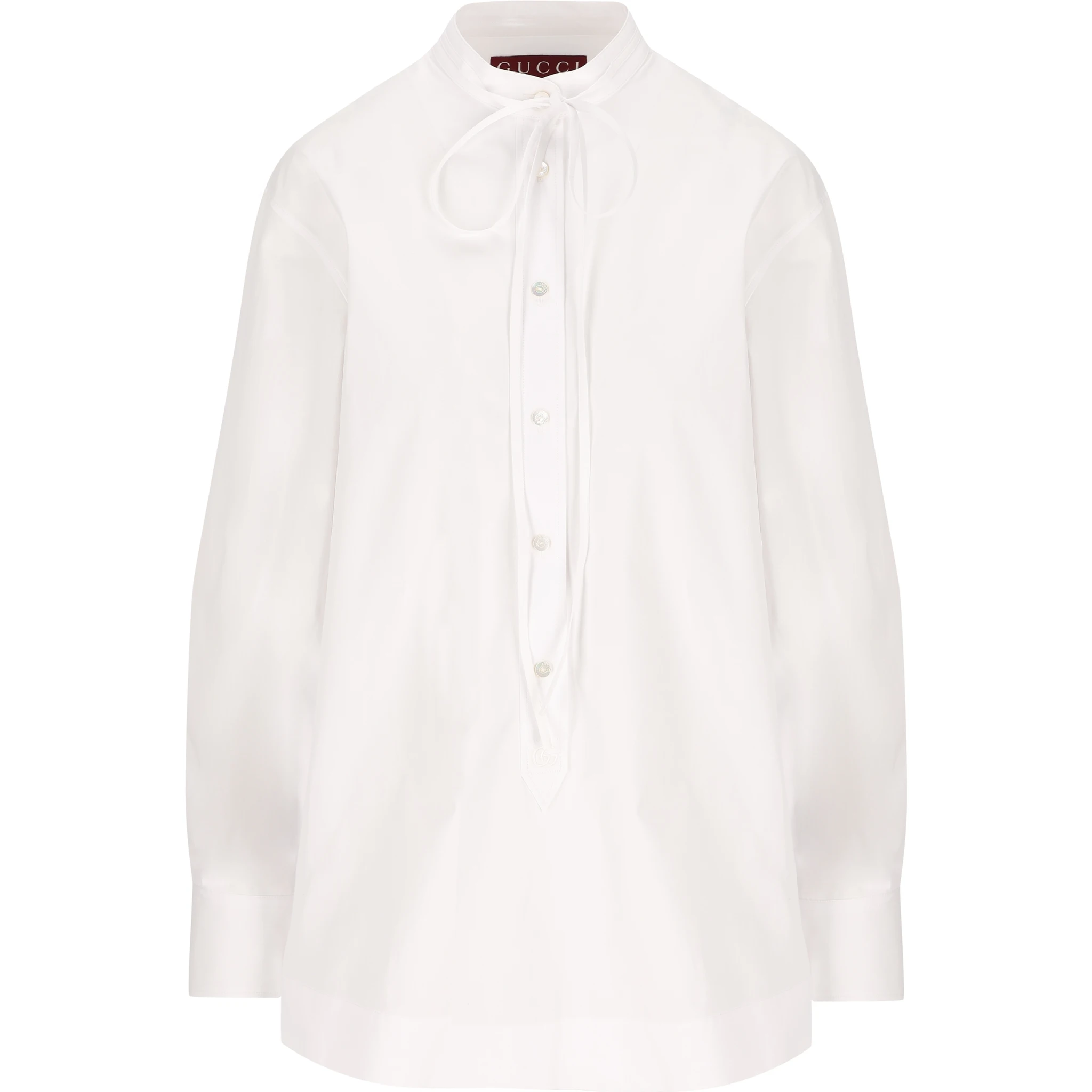 neck-tie long-sleeve top