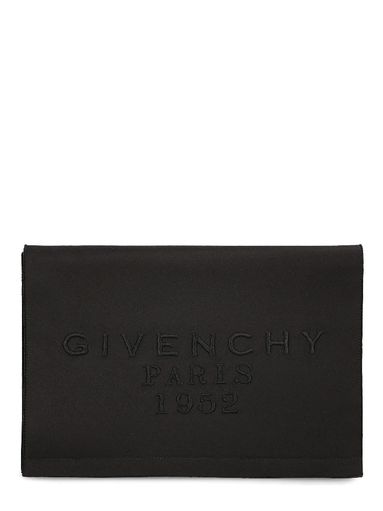 Paris 1952 embroidered satin clutch