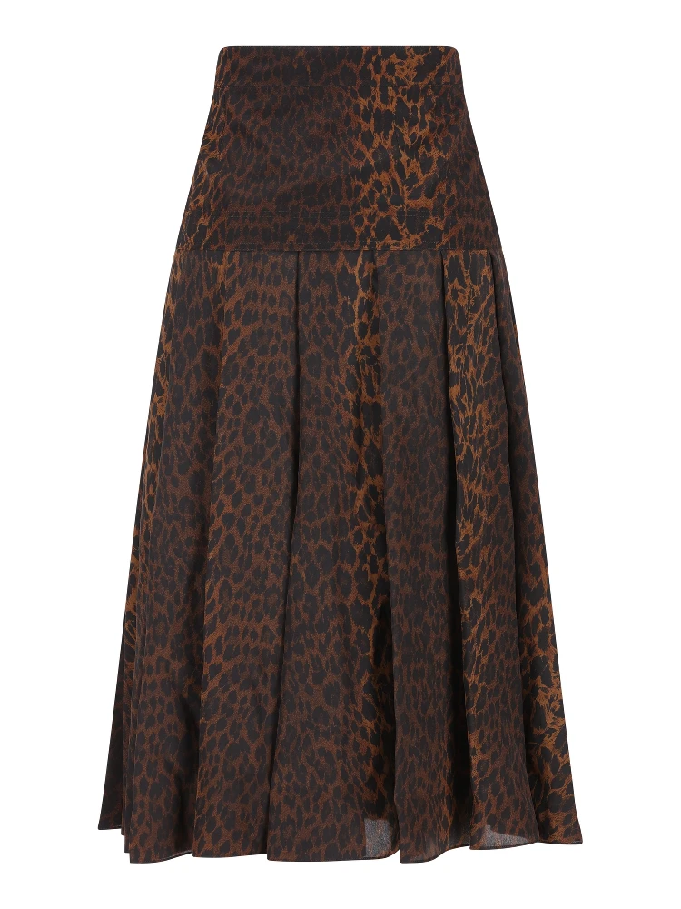 Pleated leopard-print skirt alternative