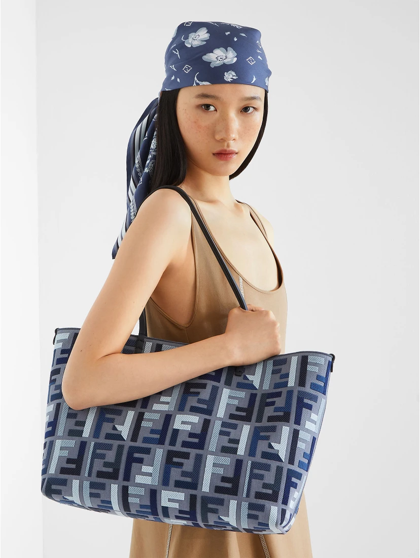 Roll Large canvas shopper tote bag