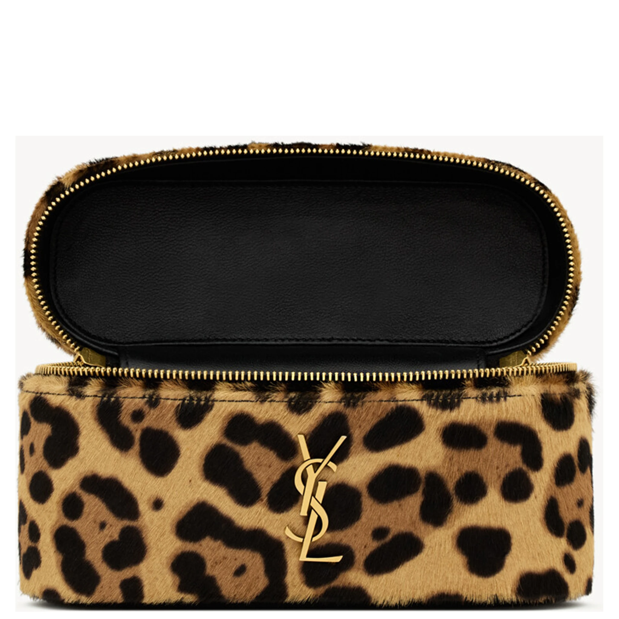 Gaby vanity bag in leopard-print pony hair leather