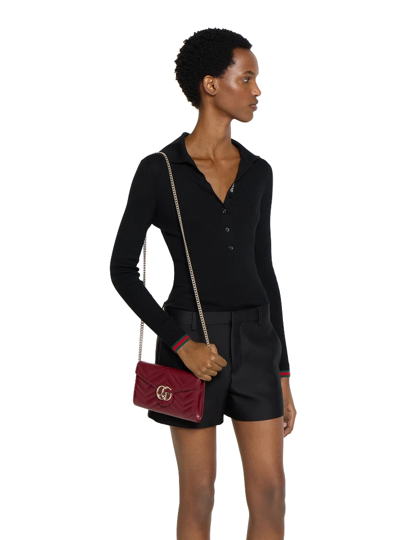 GG Marmont wallet on chain