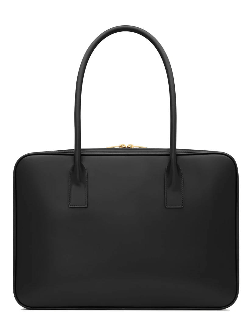 Smooth leather satchel bag