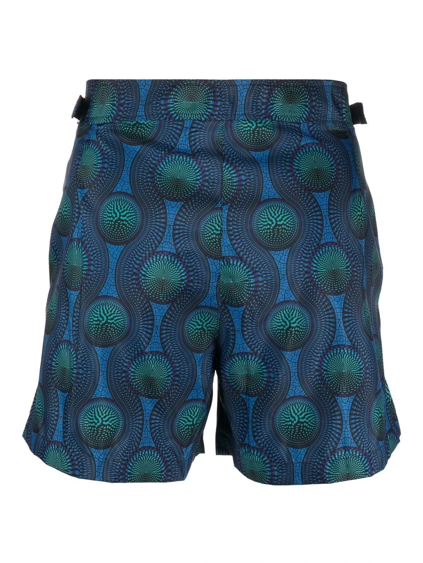 mosaic-print swim shorts