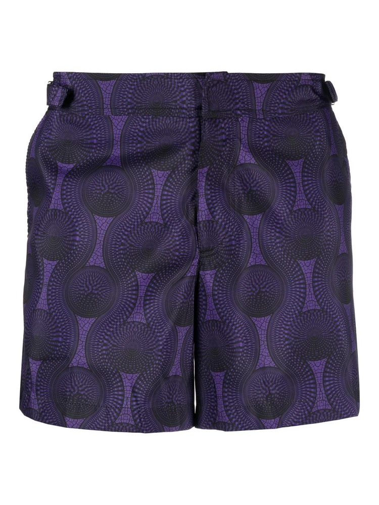mosaic-print swim shorts
