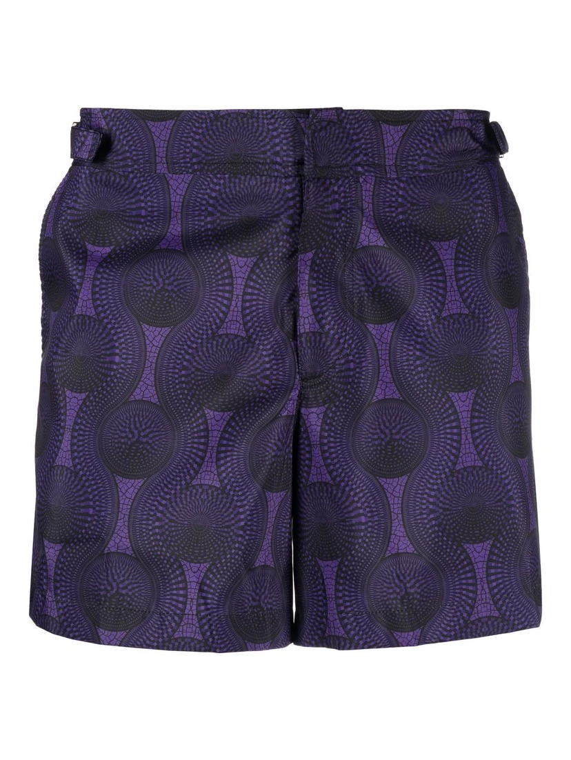 mosaic-print swim shorts