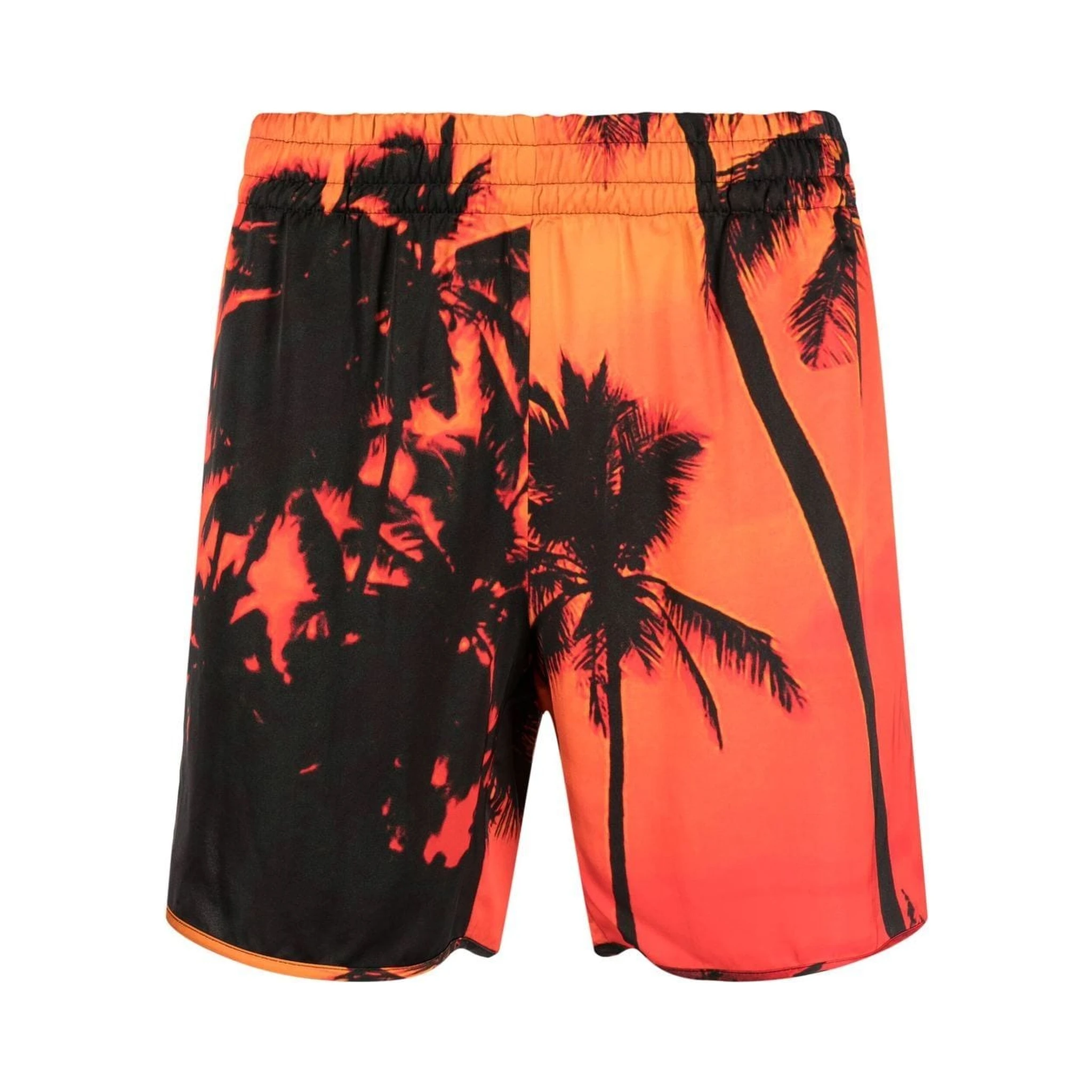 palm-tree print swim shorts