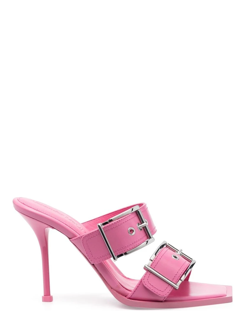 75mm buckled leather sandals