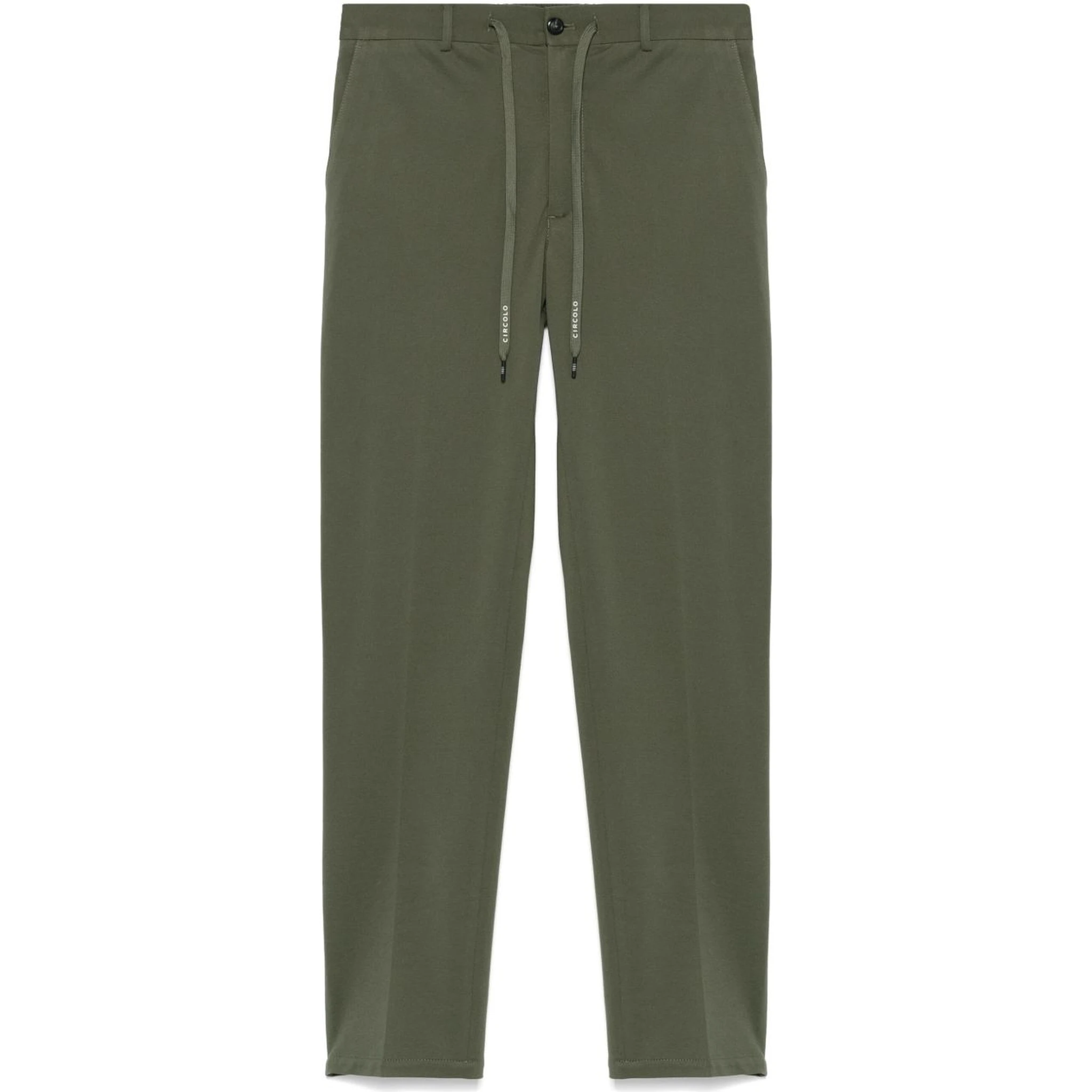 piqué-weave trousers