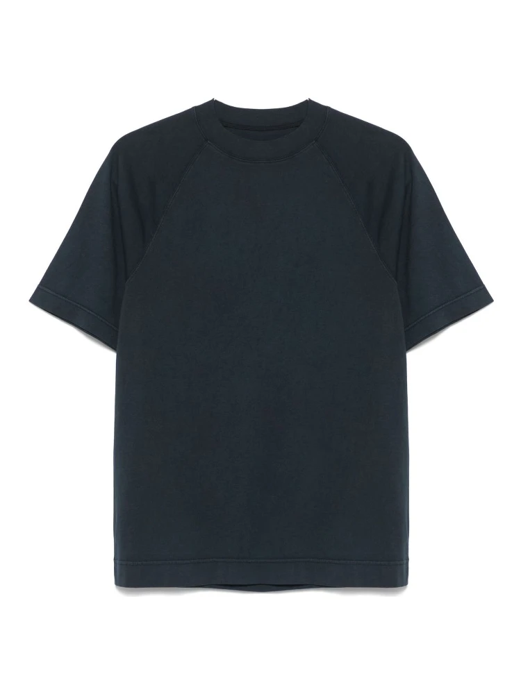 Crew Neck Cotton T-shirt In Black