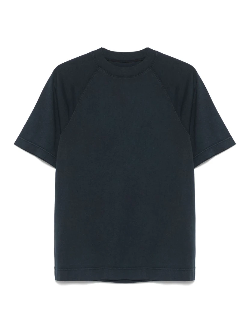 Crew Neck Cotton T-shirt In Black