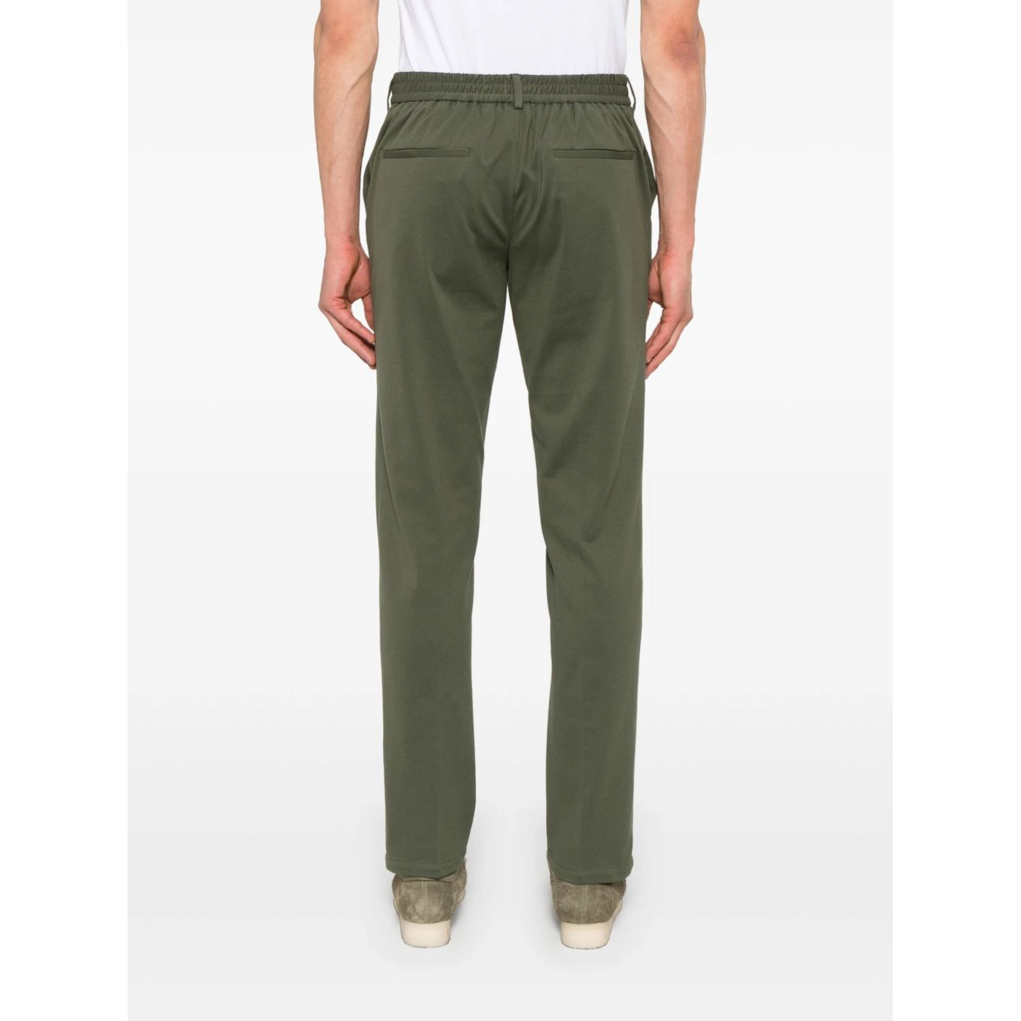 piqué-weave trousers