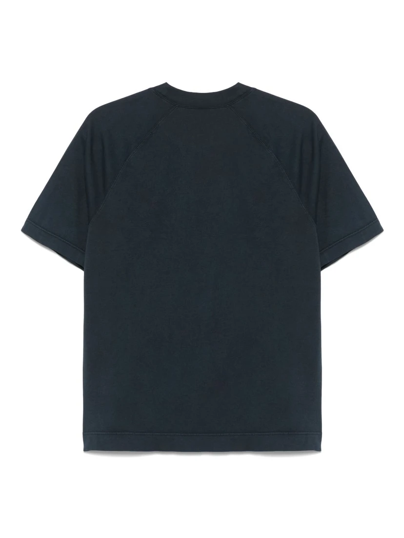 Crew Neck Cotton T-shirt In Black