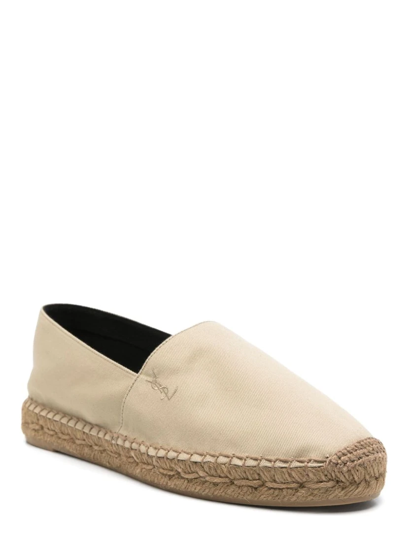 Cotton Ysl Slip-on Espadrilles In 9715 Biscuit