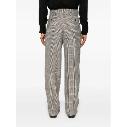 Prince Of Wales Checked Trousers In Gray