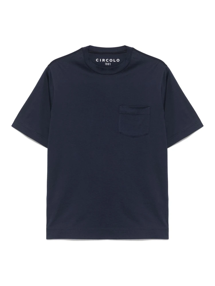 Pocket Crew Neck T-shirt In Blue