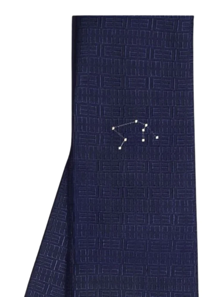 Aries geometric-pattern silk tie alternative