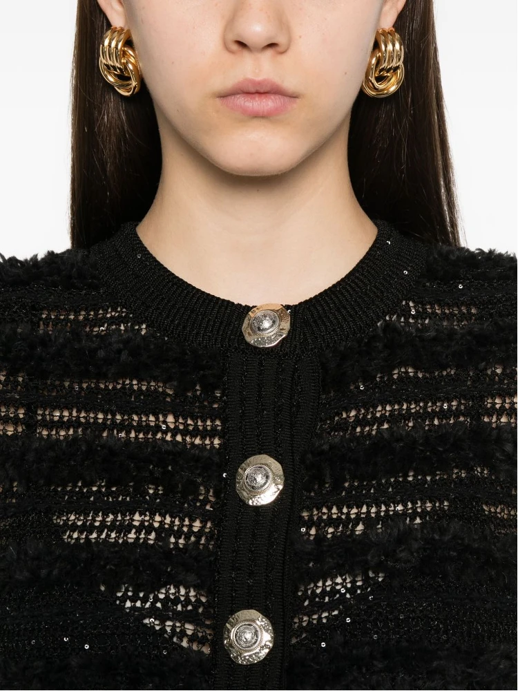 sequin-embellished cardigan alternative