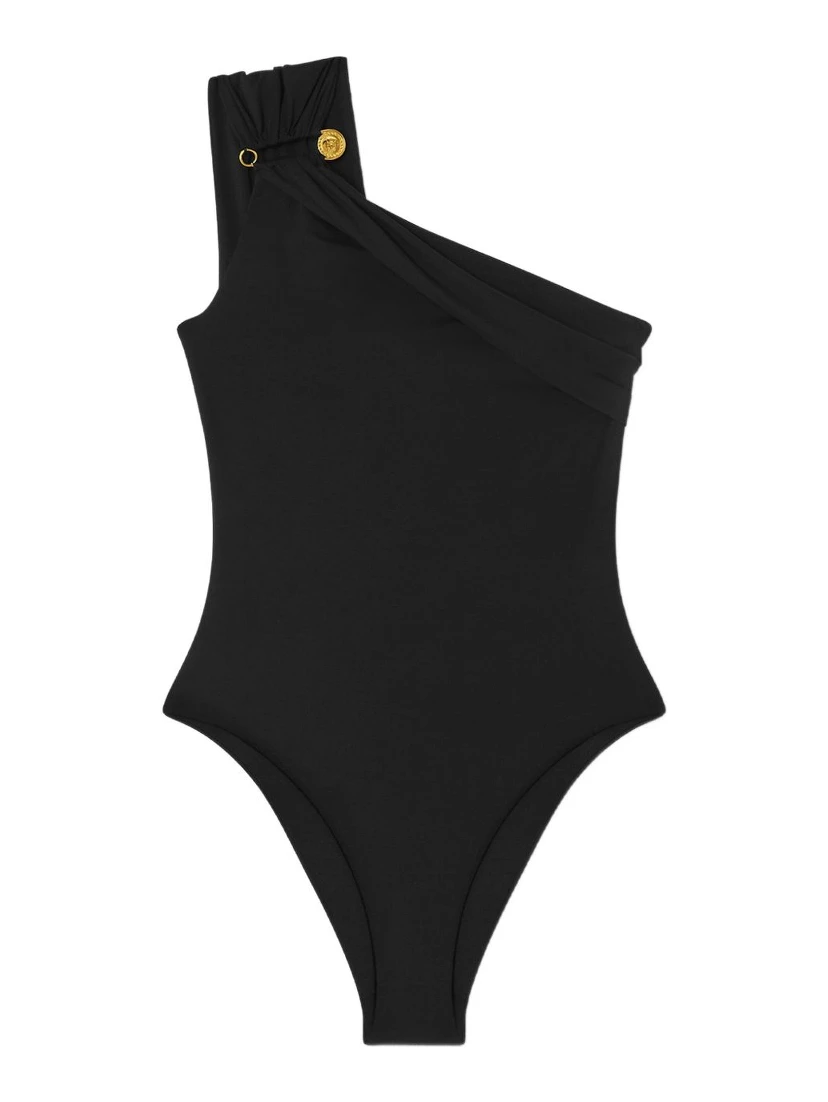 Safety Pin gathered swimsuit