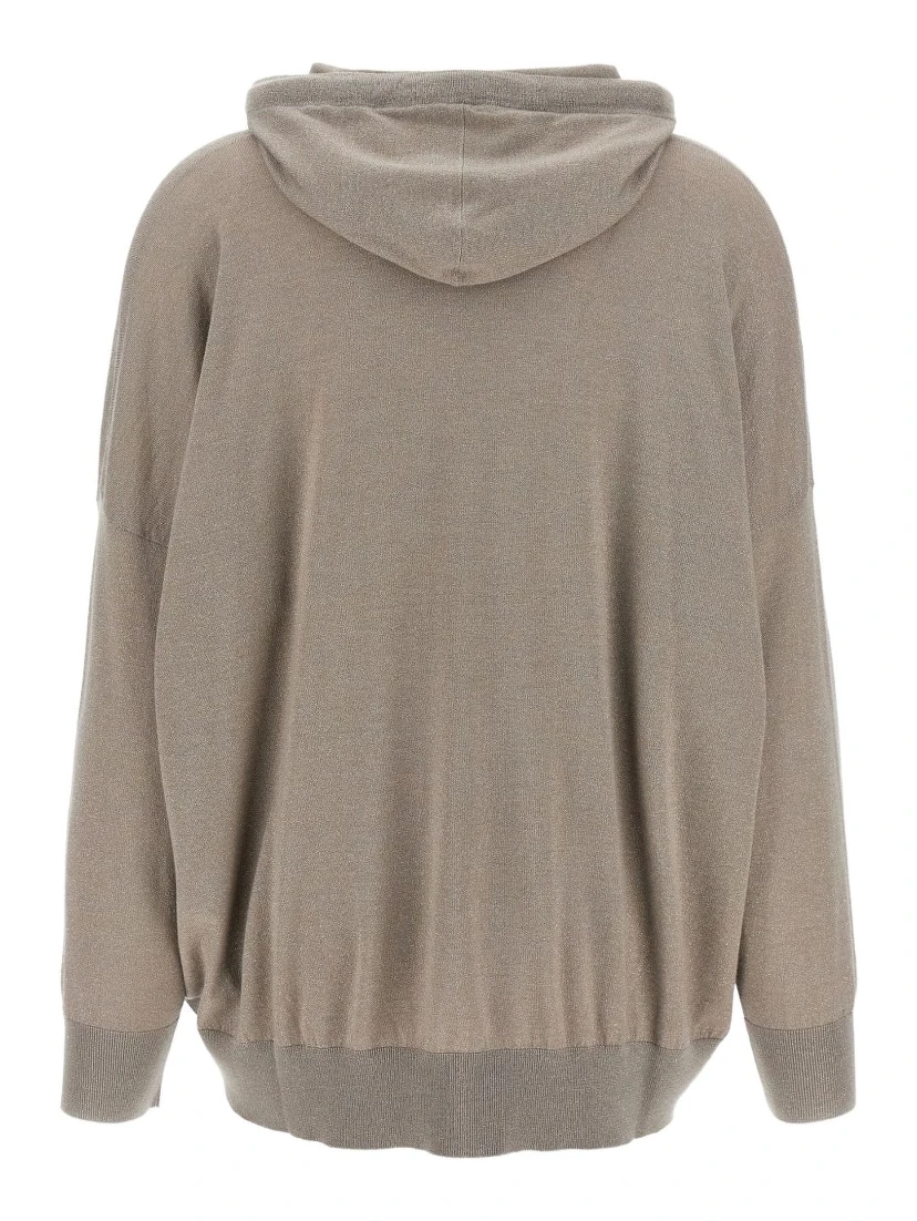 'shimmer' Sweat À Capuche In Gray