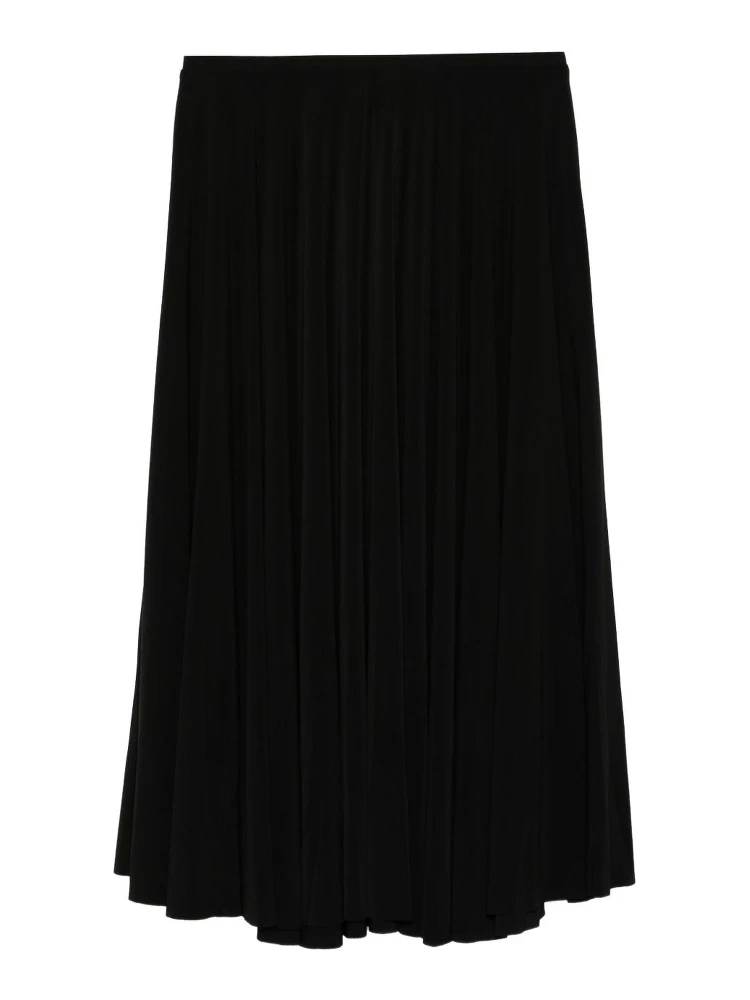 pleated midi skirt