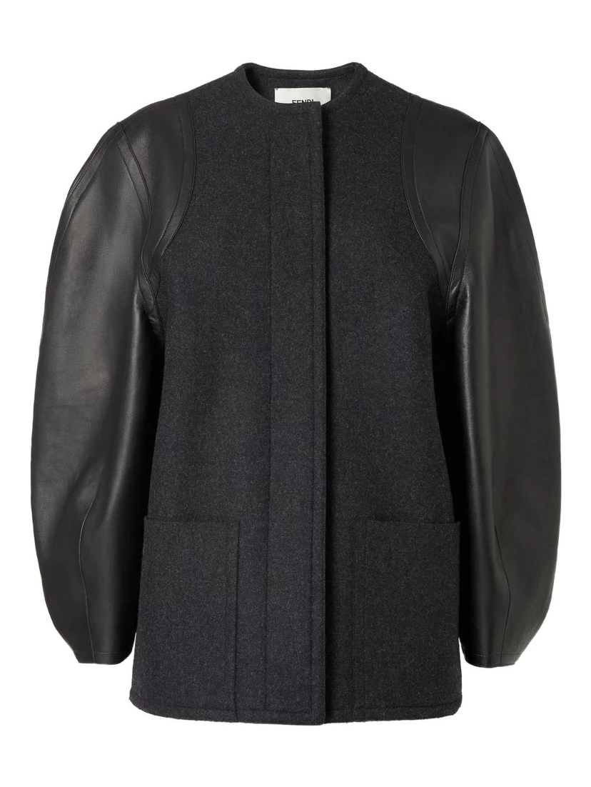 Belted panelled jacket