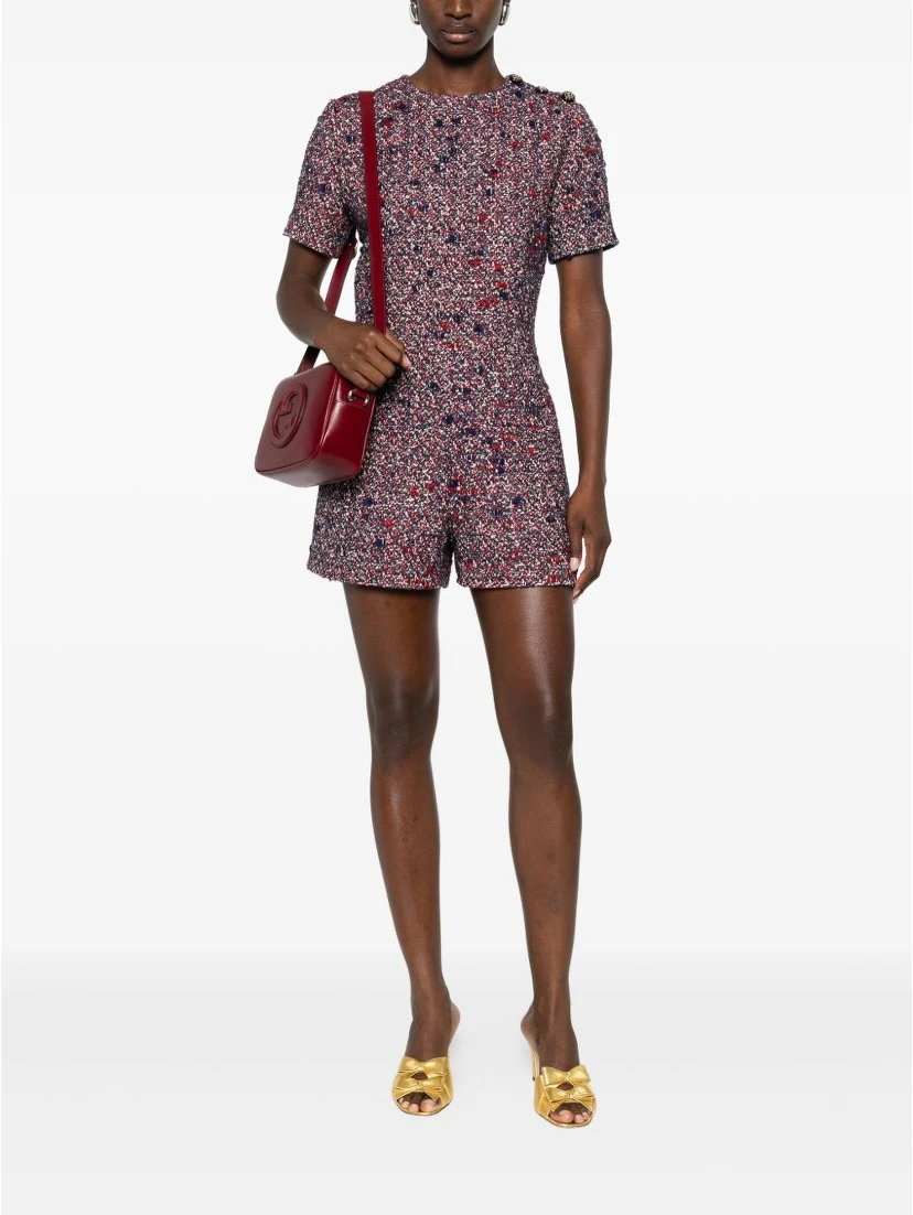 Gucci buttoned short-sleeve playsuit