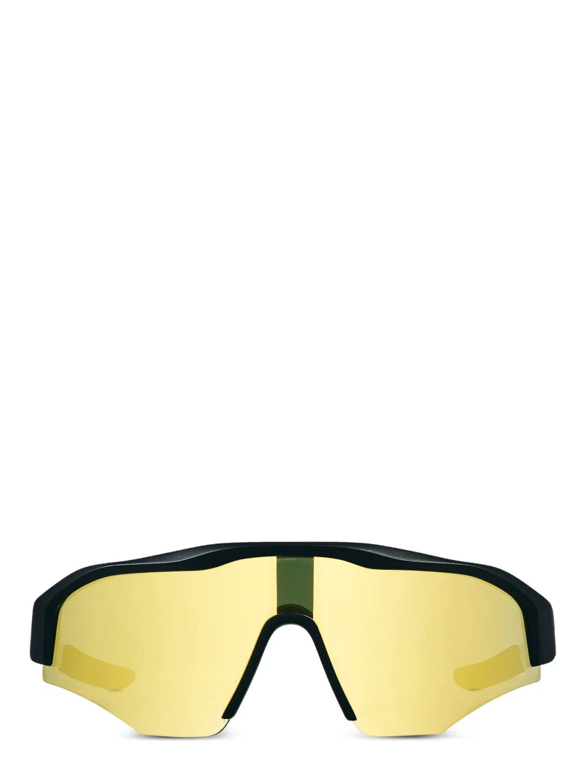 Sunnies With Curved Temples And Lenses In Yellow