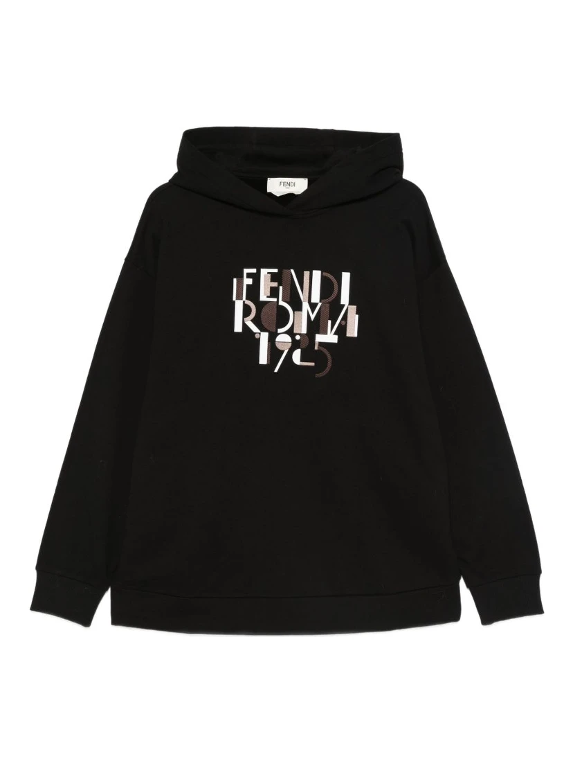 FENDI logo-print hoodie