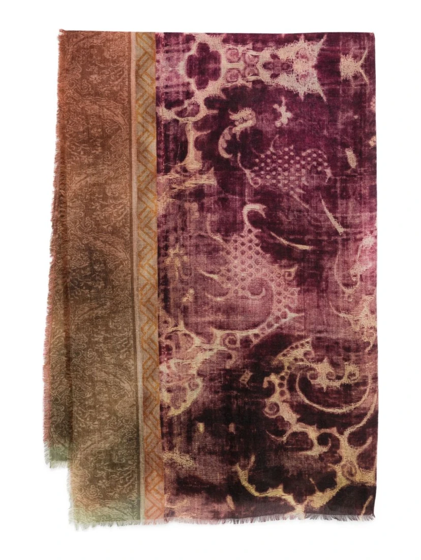 patterned silk scarf