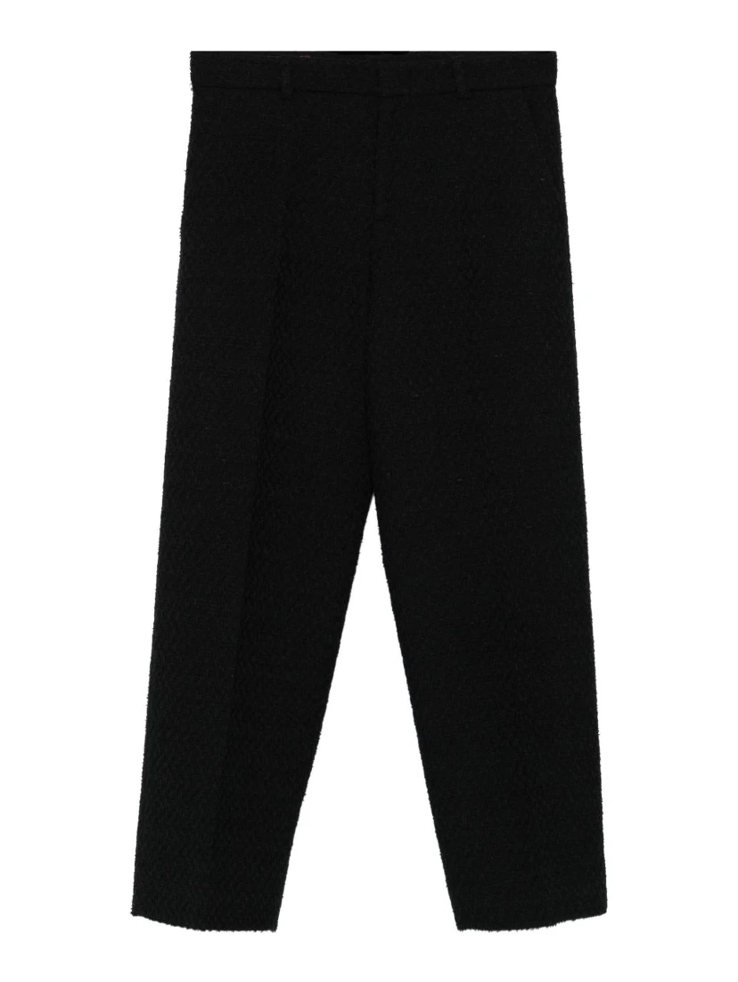 Women Cropped Trousers In Black