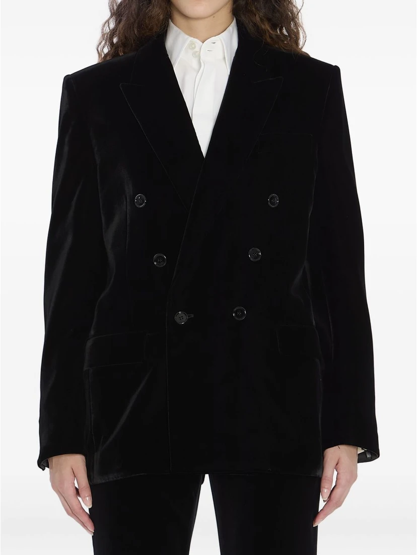 Cassandre Jacket In Velvet In Black