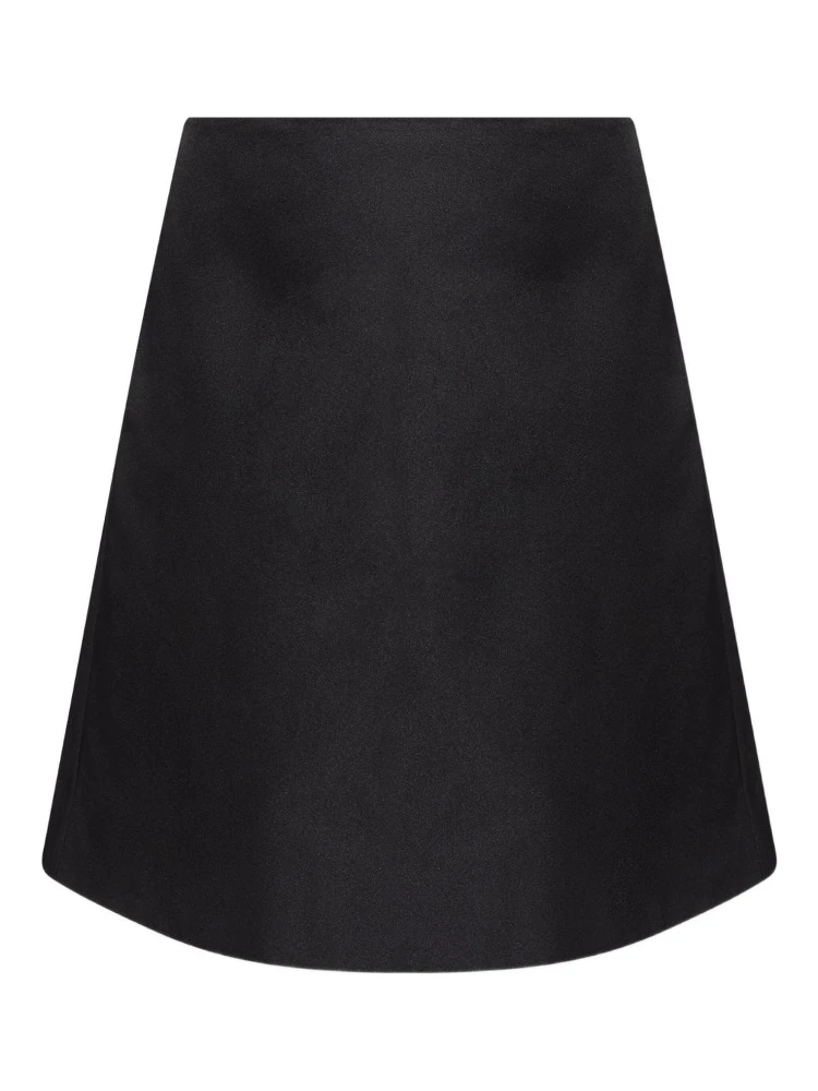 satin A-line skirt