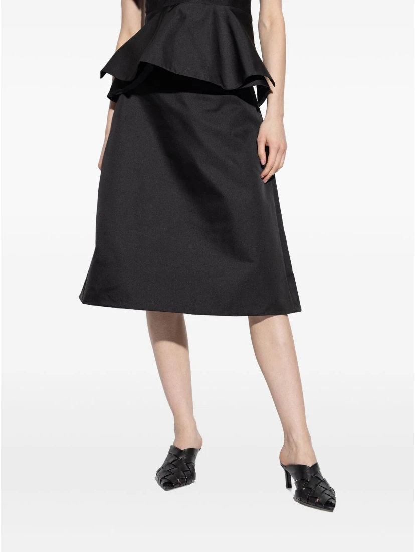 satin A-line skirt