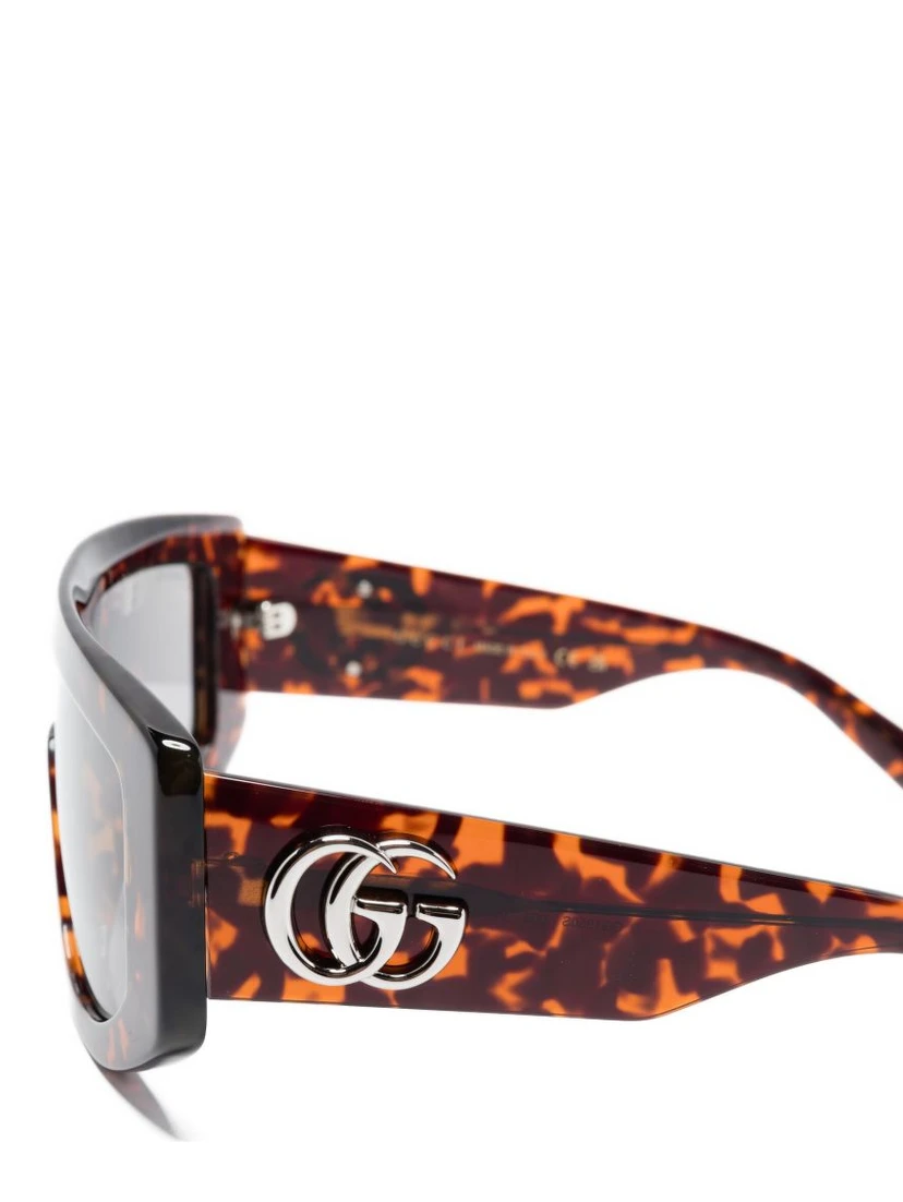 Rectangular Havana Sunglasses Women In Brown