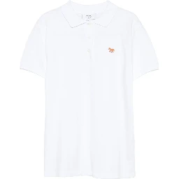 Baby Fox Cotton Polo Shirt In White