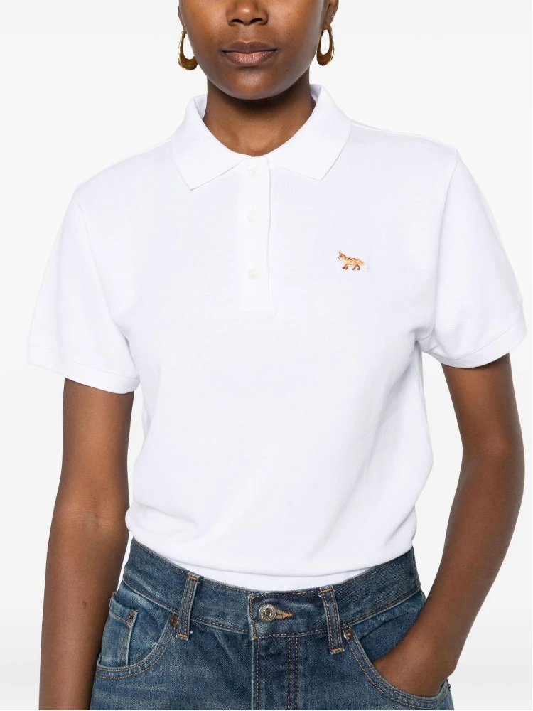 Baby Fox Cotton Polo Shirt In White alternative