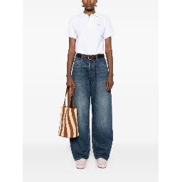 Baby Fox Cotton Polo Shirt In White