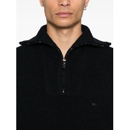 half-zip wool sweater