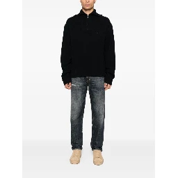 half-zip wool sweater