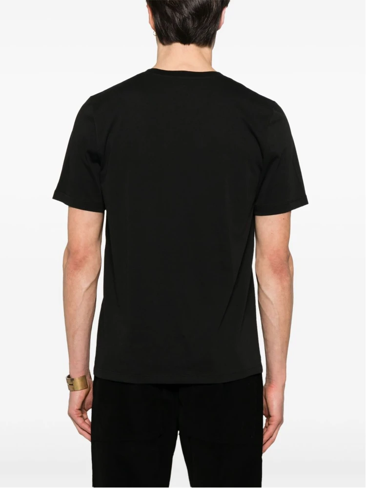 Embroidered Cotton T-shirt In Black alternative