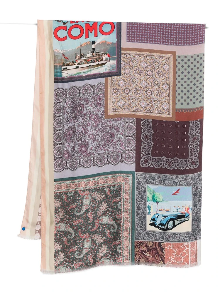 Patchwork paisley scarf