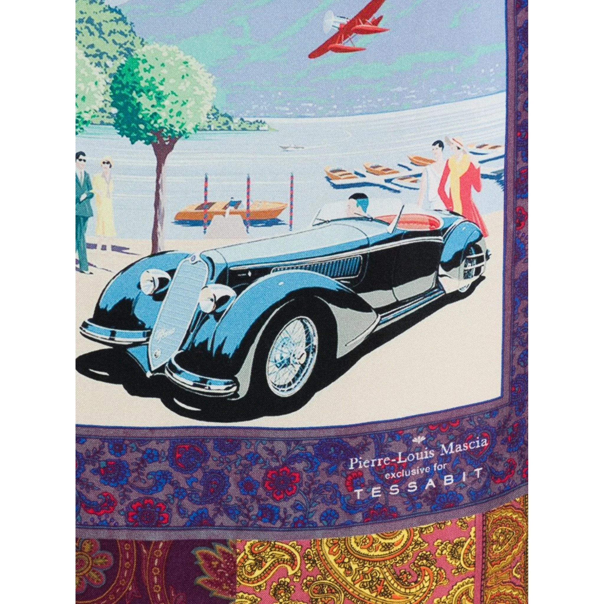 Lago Di Como Silk Printed Scarf