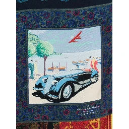 Lago Di Como Silk Printed Scarf In Multi