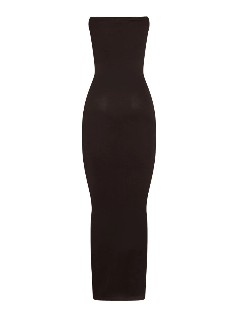 strapless maxi dress